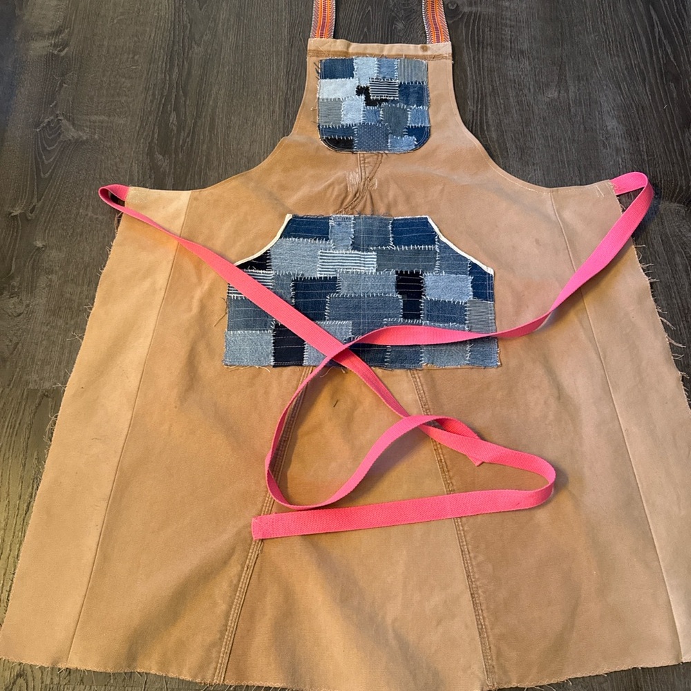 Upcycled reclaim Carhartt fabric Workwear Apron One of a Kind